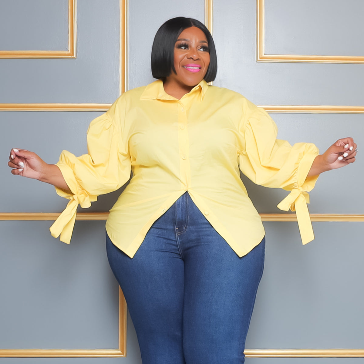 Yellow Bishop Sleeve Top