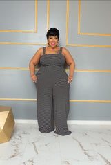 Black Stripe Overall