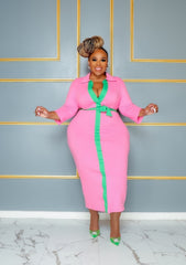 Pink Center Line Dress
