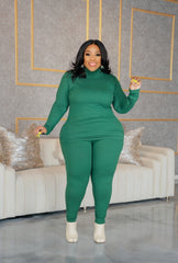 Green Comfy Turtleneck Set