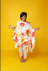 Ivory Floral Pant Set