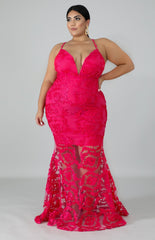 Pink Lace Gown