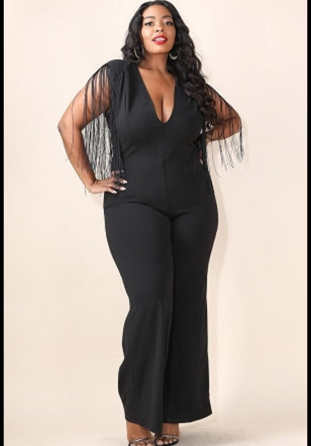 Black Tassel Jumpsuit