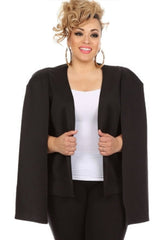 Black Short Cape Coat
