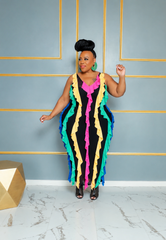Colorful Cascading Dress