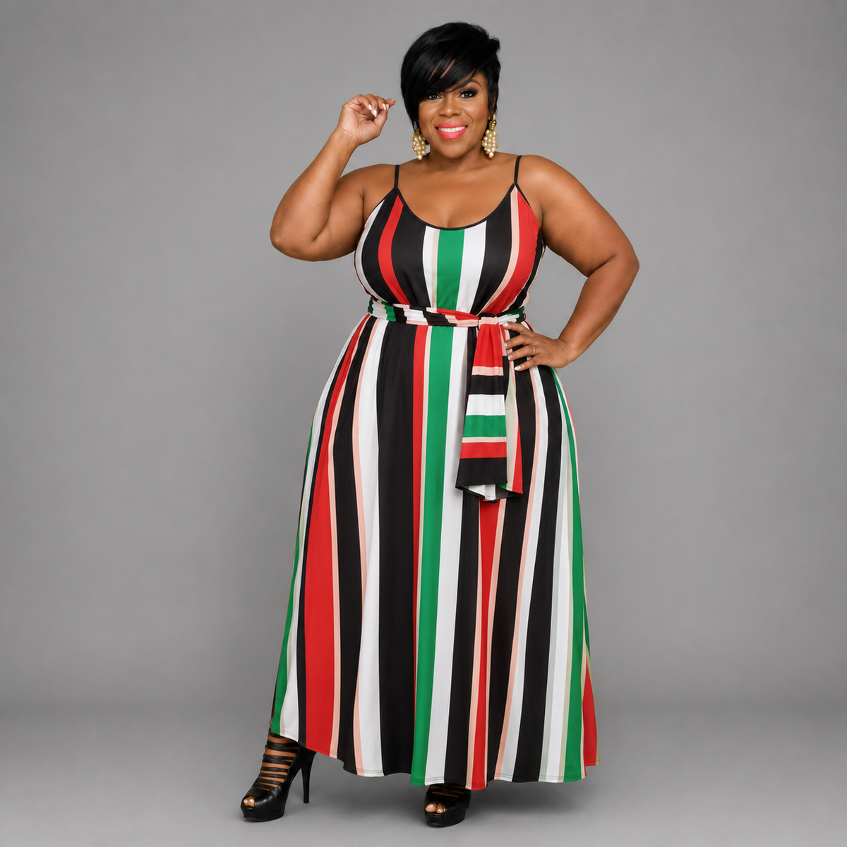 Red Stripe Dress