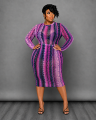 Pink Snake Skirt Set