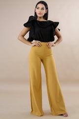 Mustard Classic Palazzo Pants