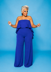 Blue Tube Jumpsuit