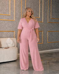 Mauve Belt Jumpsuit