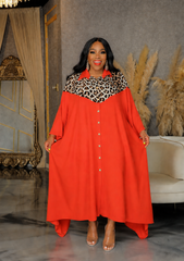 Orange Leopard Fever Dress