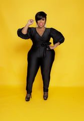 Black Bodysuit Pant Set