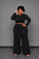 Black Tie Waist Set