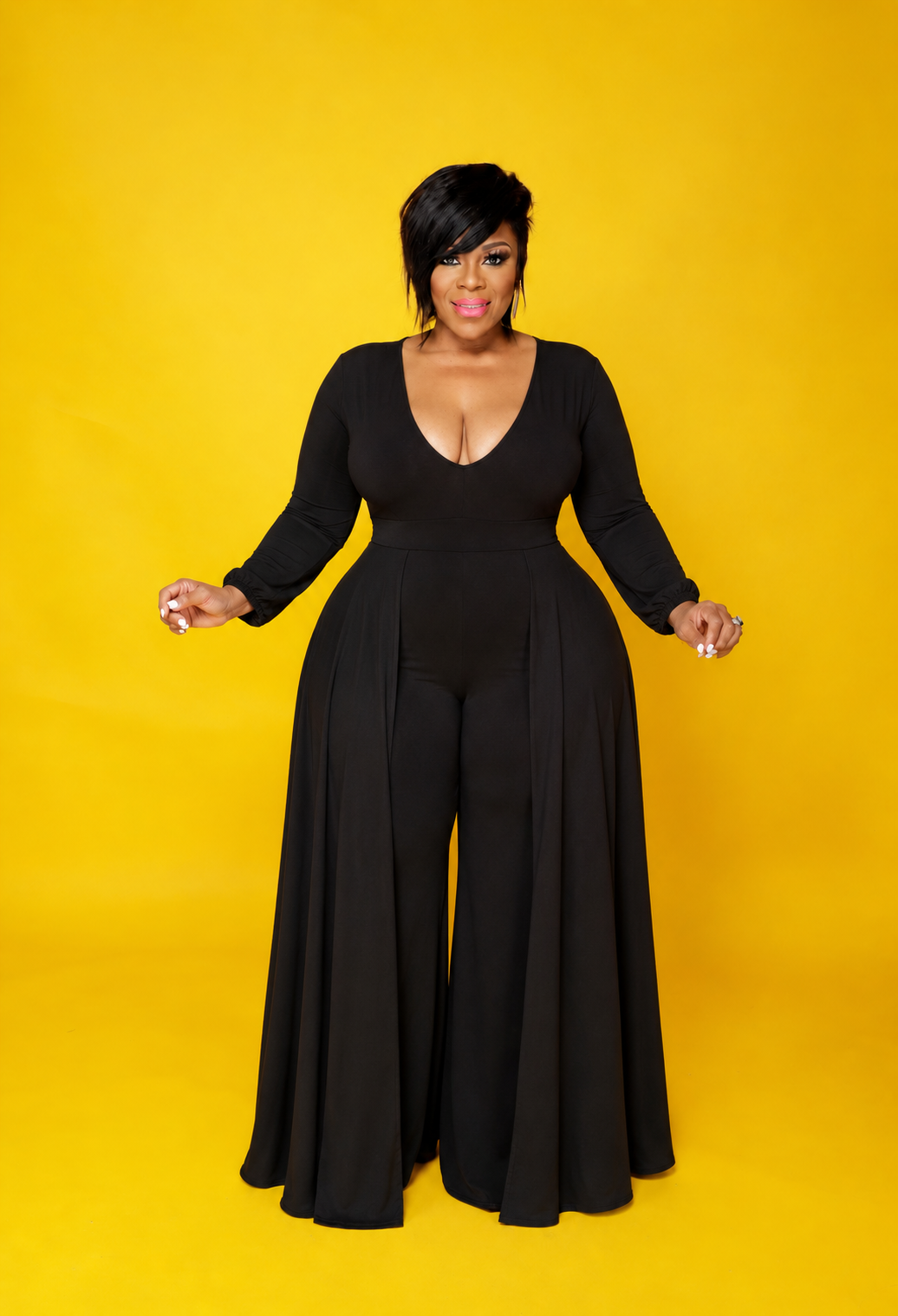 Black Cape Jumpsuit