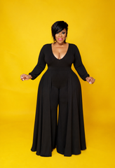 Black Cape Jumpsuit