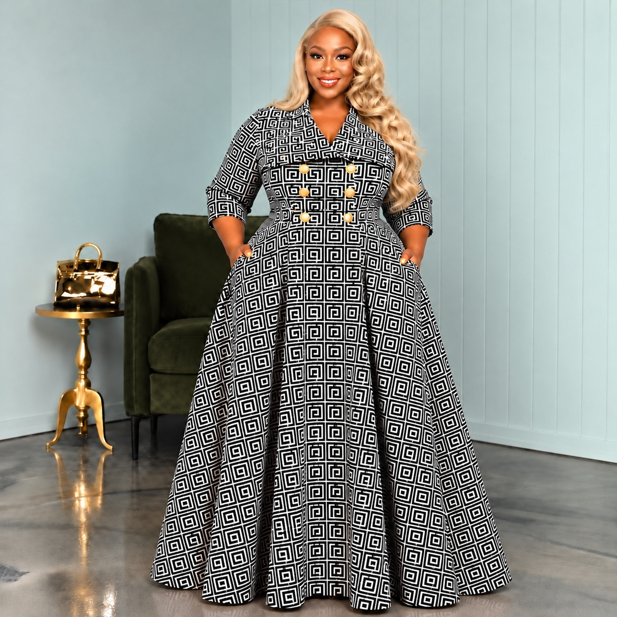 Greek Bethany Coat Dress