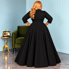 Black Stormy Flare Dress