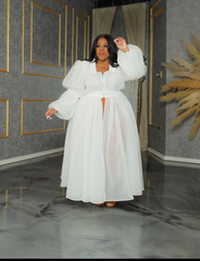 Ivory Chiffon Maxi Top