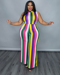 Pink Stripe Jumpsuit