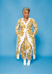 Gold Print Duster Set