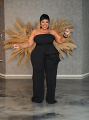 Black Morgan Cascading Jumpsuit