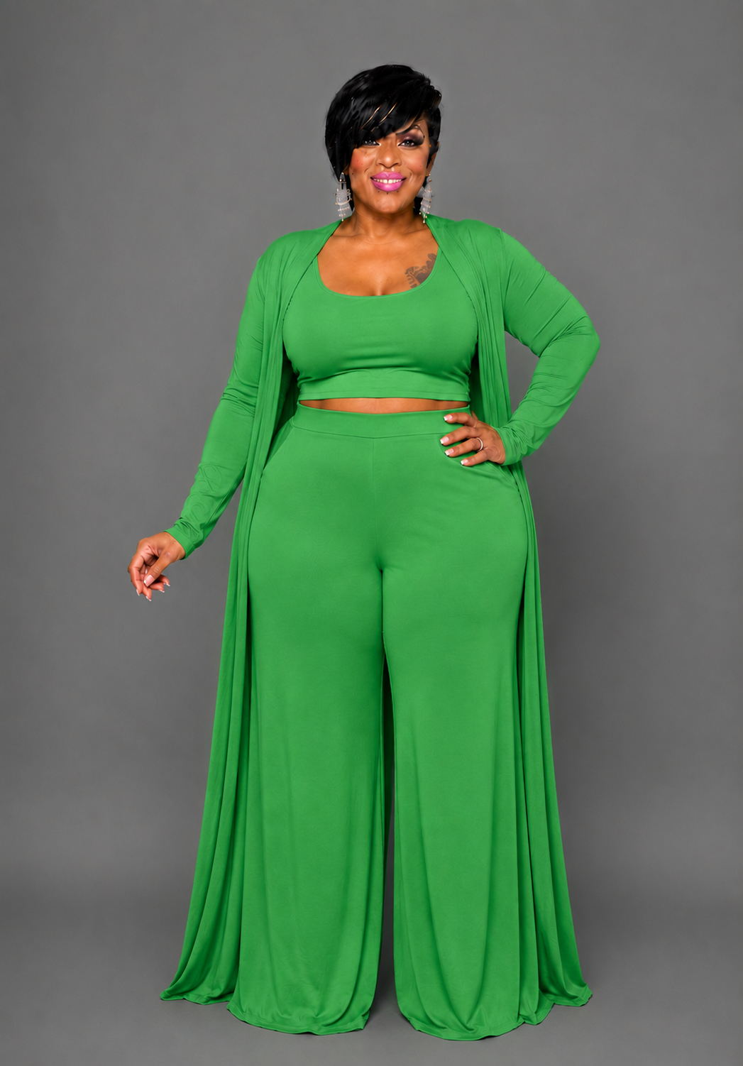 Green Nita Duster Set