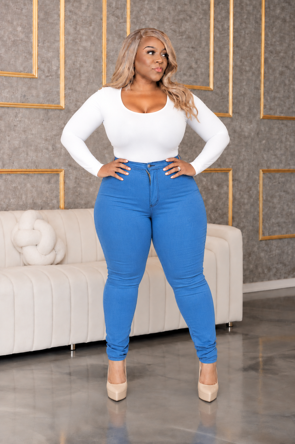 Soft Blue Denim Jeans