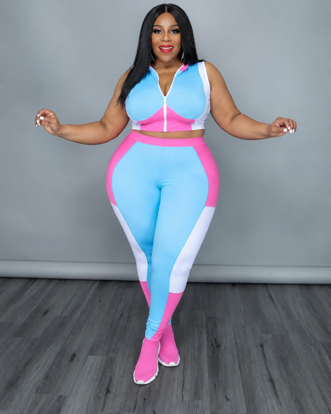Blue & Pink Sporty Set