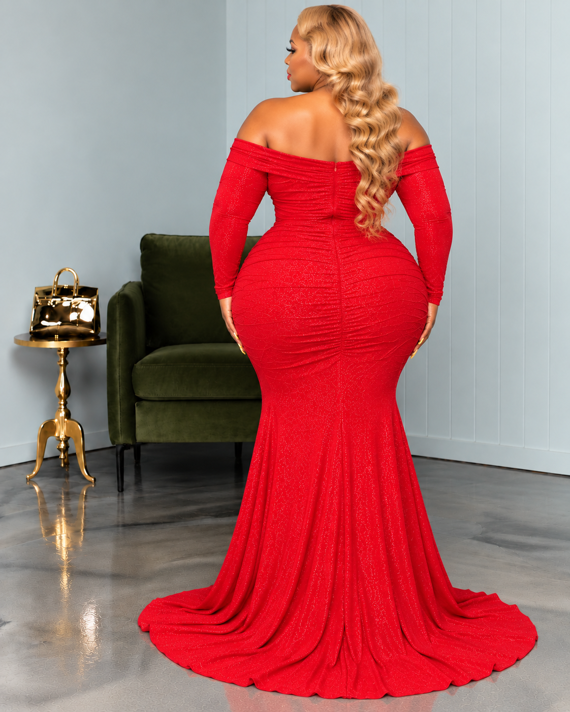 Red Evening Awaits Gown