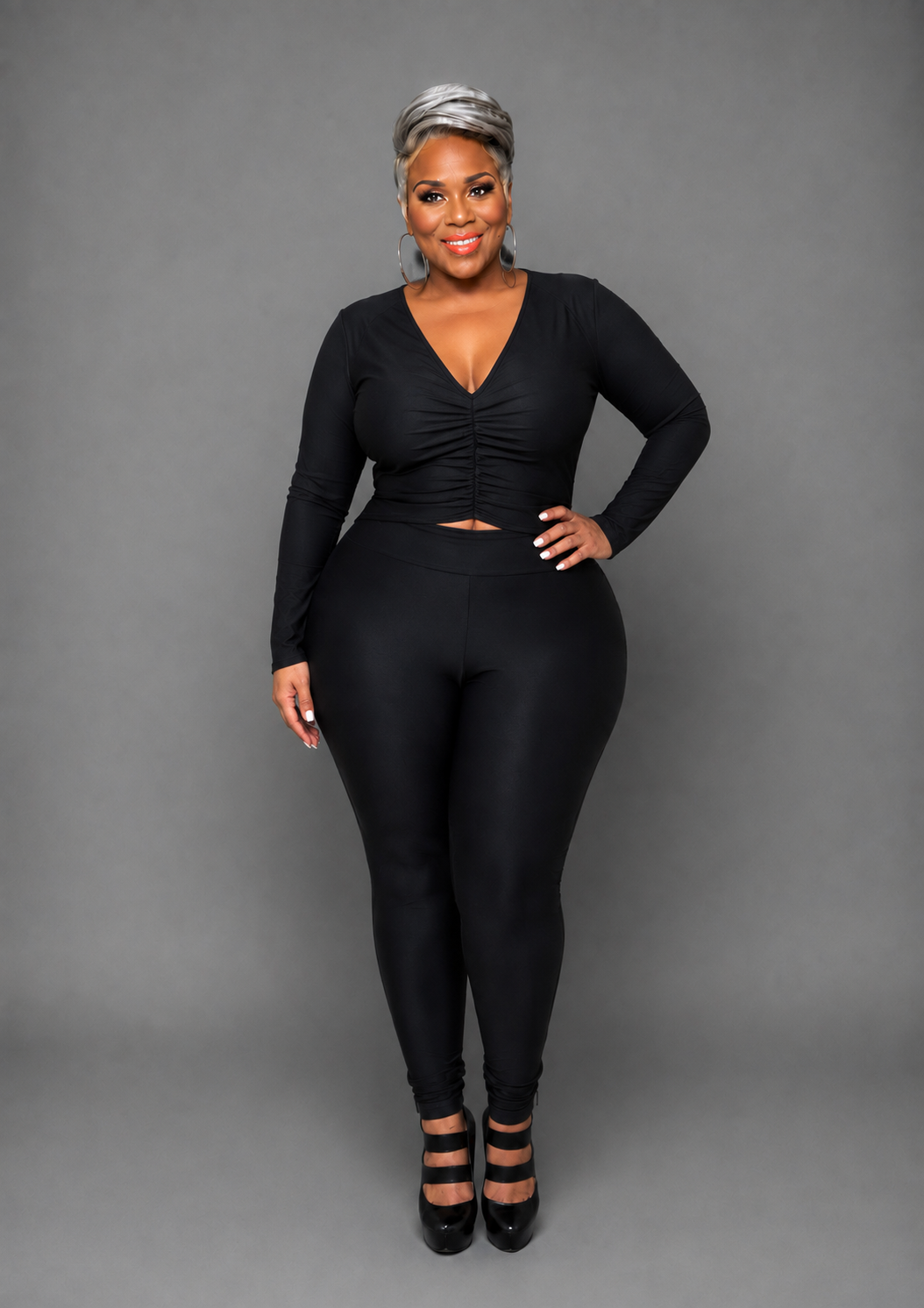 Black Ruch Sleeve Set