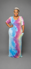 Blue Tye Dye Dress