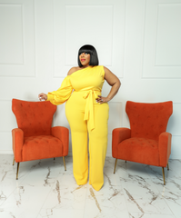 Yellow Unbalanced Jumpsuit