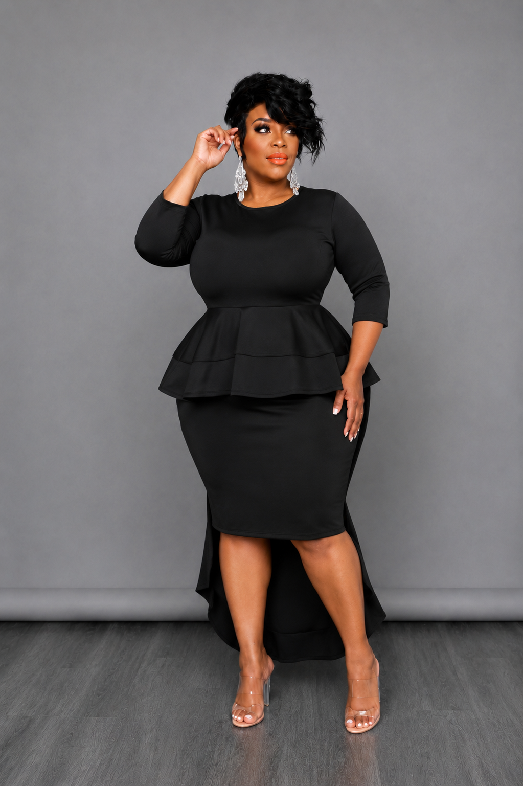 Black Cascading Dress