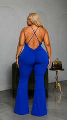 Royal Blue Becca Flare Jumpsuit