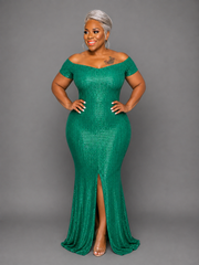 Green Metallic Gown