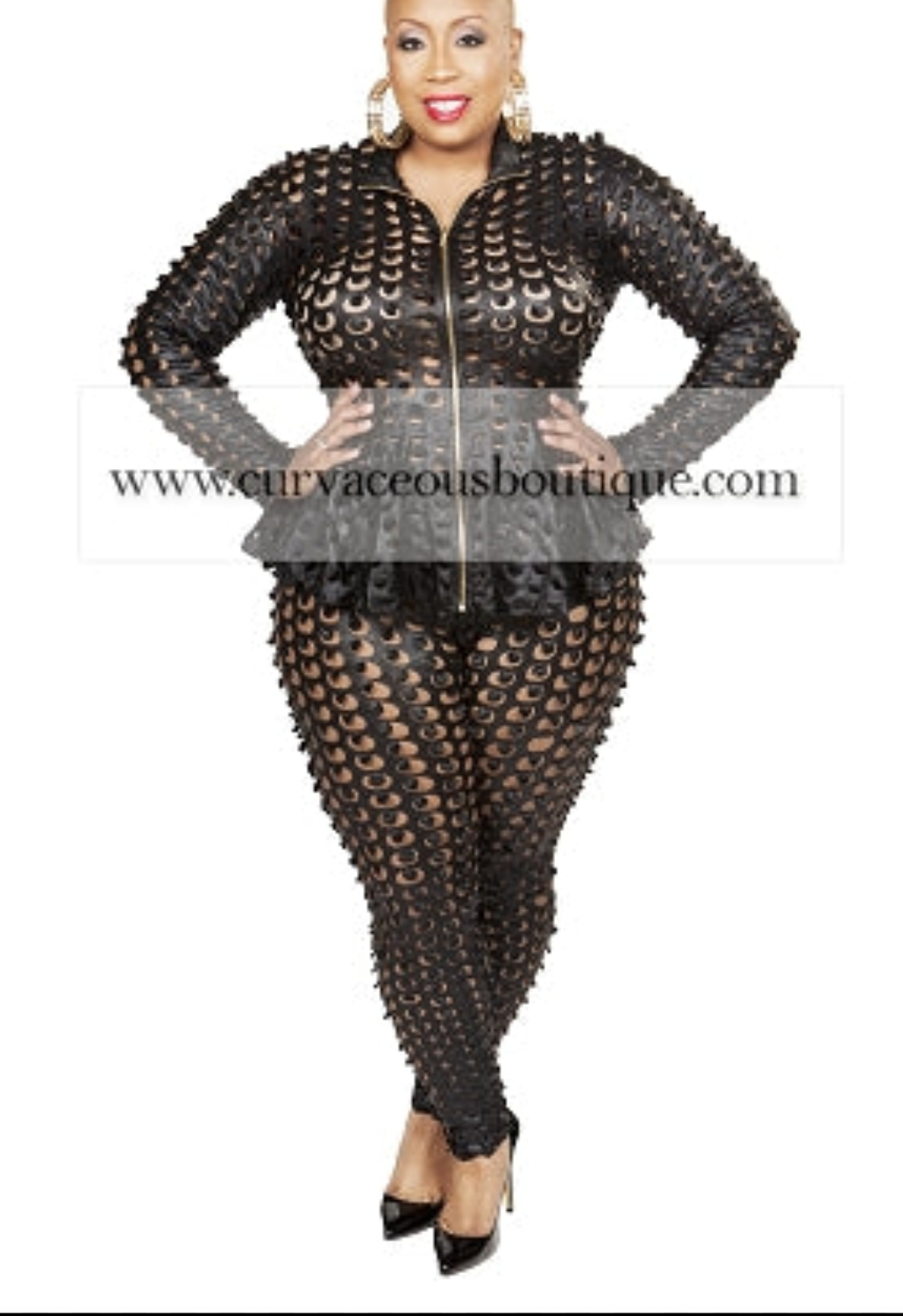 Black Laser Pant Set
