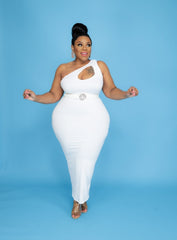 White Cut Out Dress