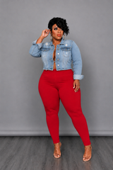 Raw Hem Crop Jacket