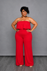 Red Tube Jumpsuit