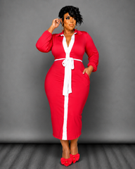 Red Center Lane Dress