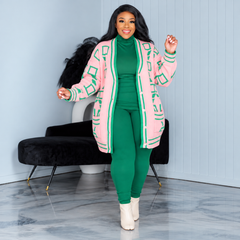 Pink Digital Cardigan