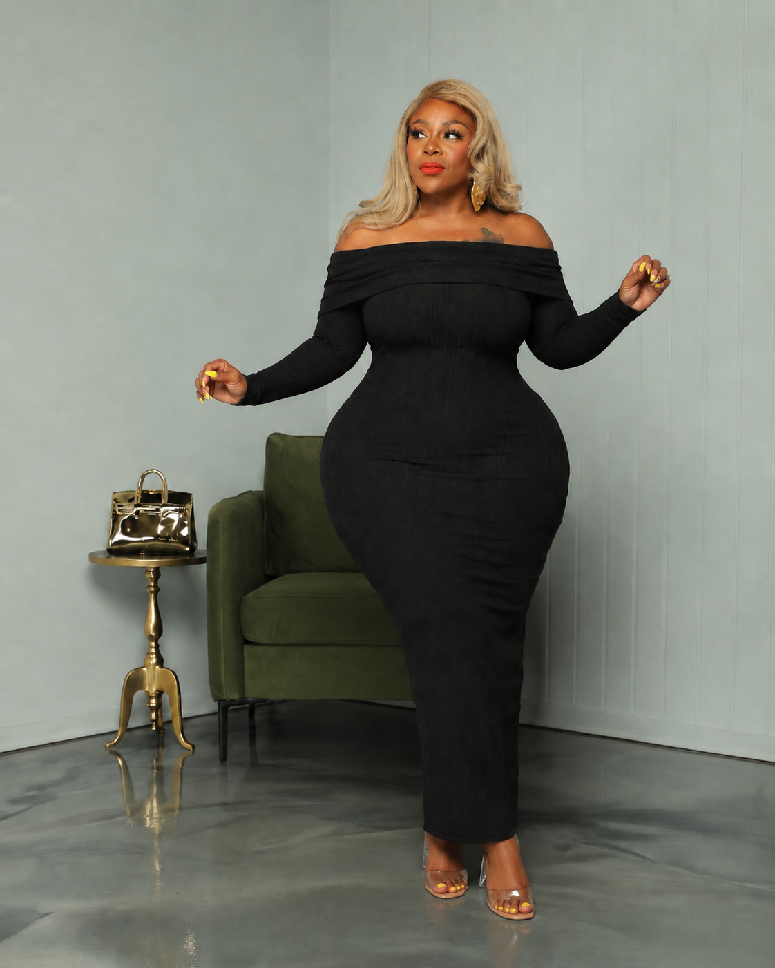 Black I Keep Fallen Dress