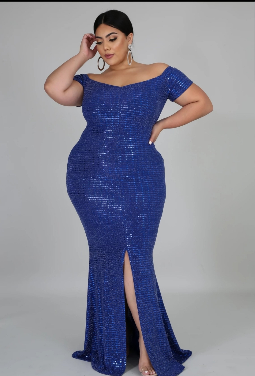Blue Metallic Gown