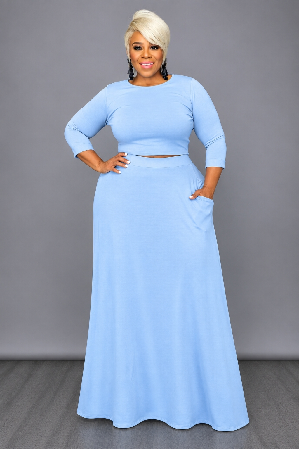 Blue Riley Skirt Set