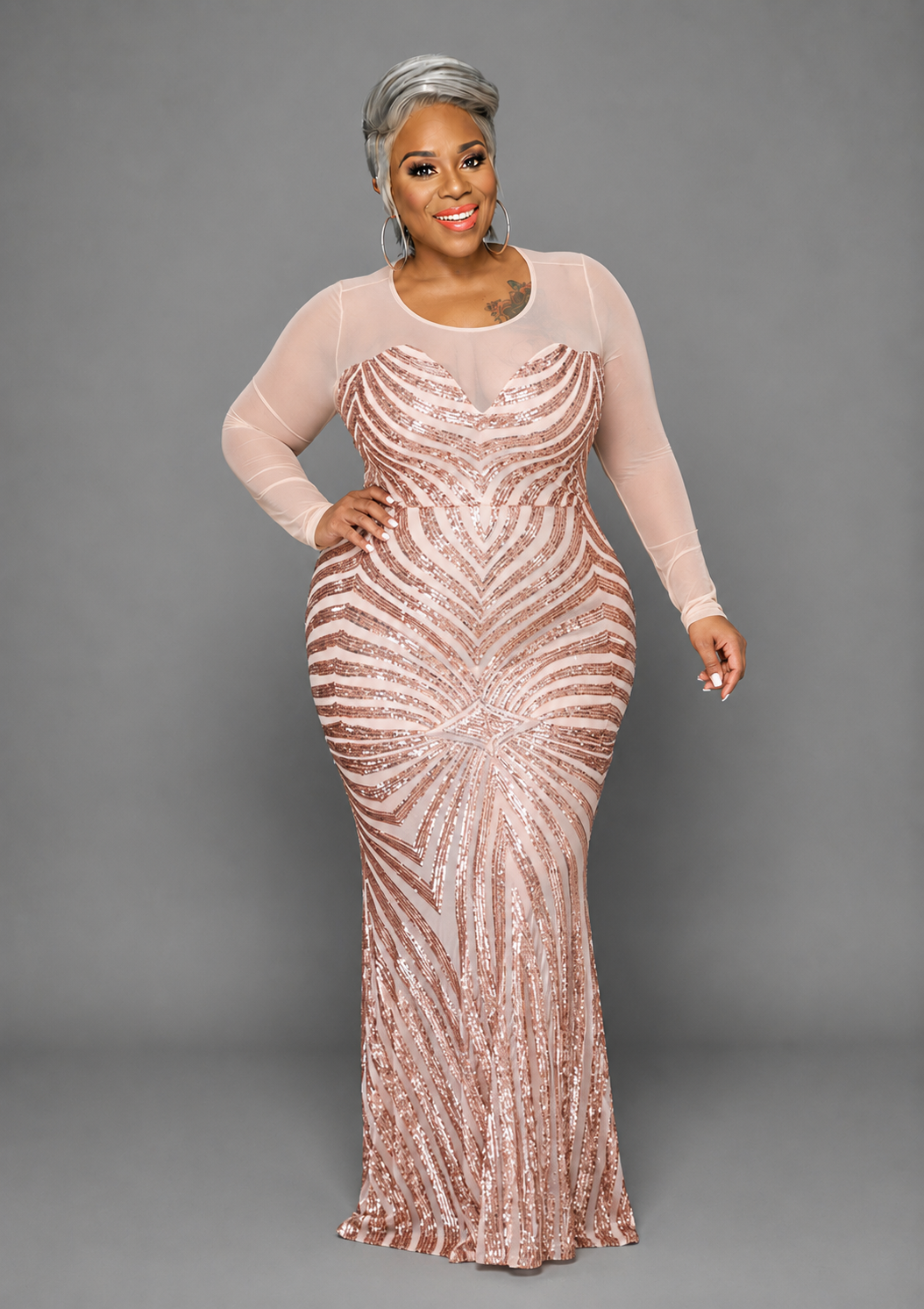 Rose Haley Sequin Gown