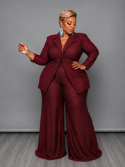 Burgundy Shimmer Suit