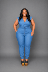 Jogger Denim Jumpsuit