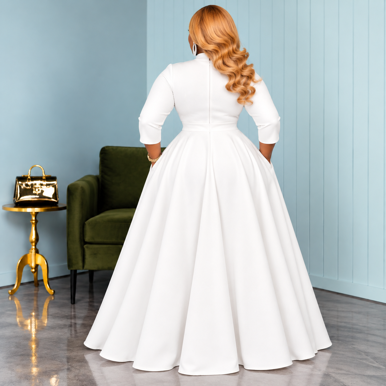 White Stormy Flare Dress
