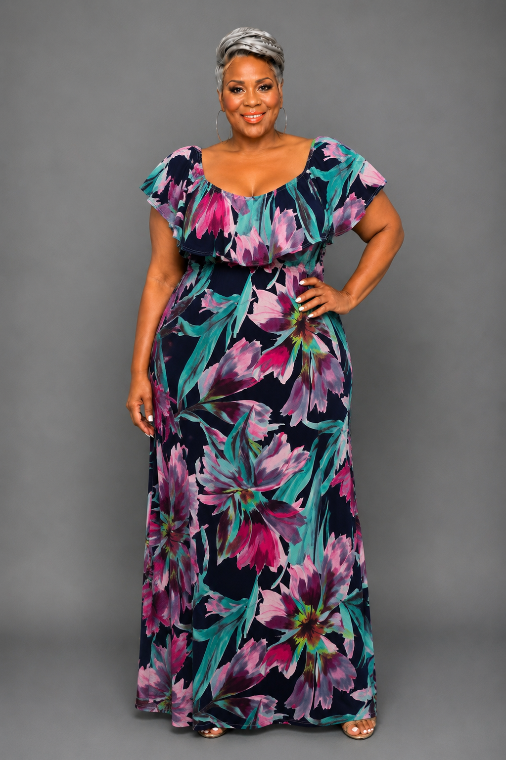 Purple Floral Dress