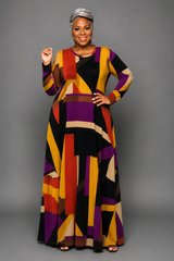 Mustard Abstract Dress